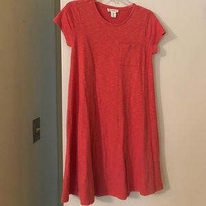 Coral T-Shirt Dress